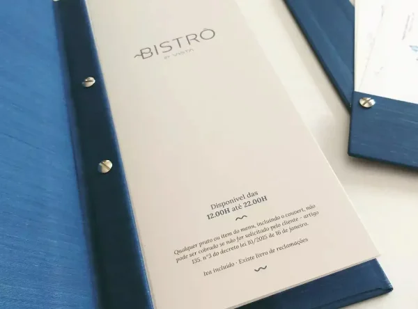 LEN19 Ementa em tela azul royal Ementa em tela azul royal